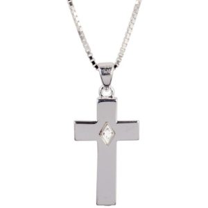 Cross with Clear Stone